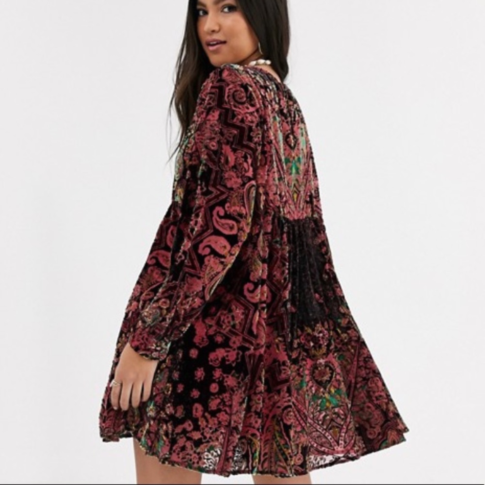 Last one!!!NWT Free People Velvet Minidress M cco$ - Picture 13 of 14